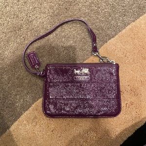 Purple coach wristlet